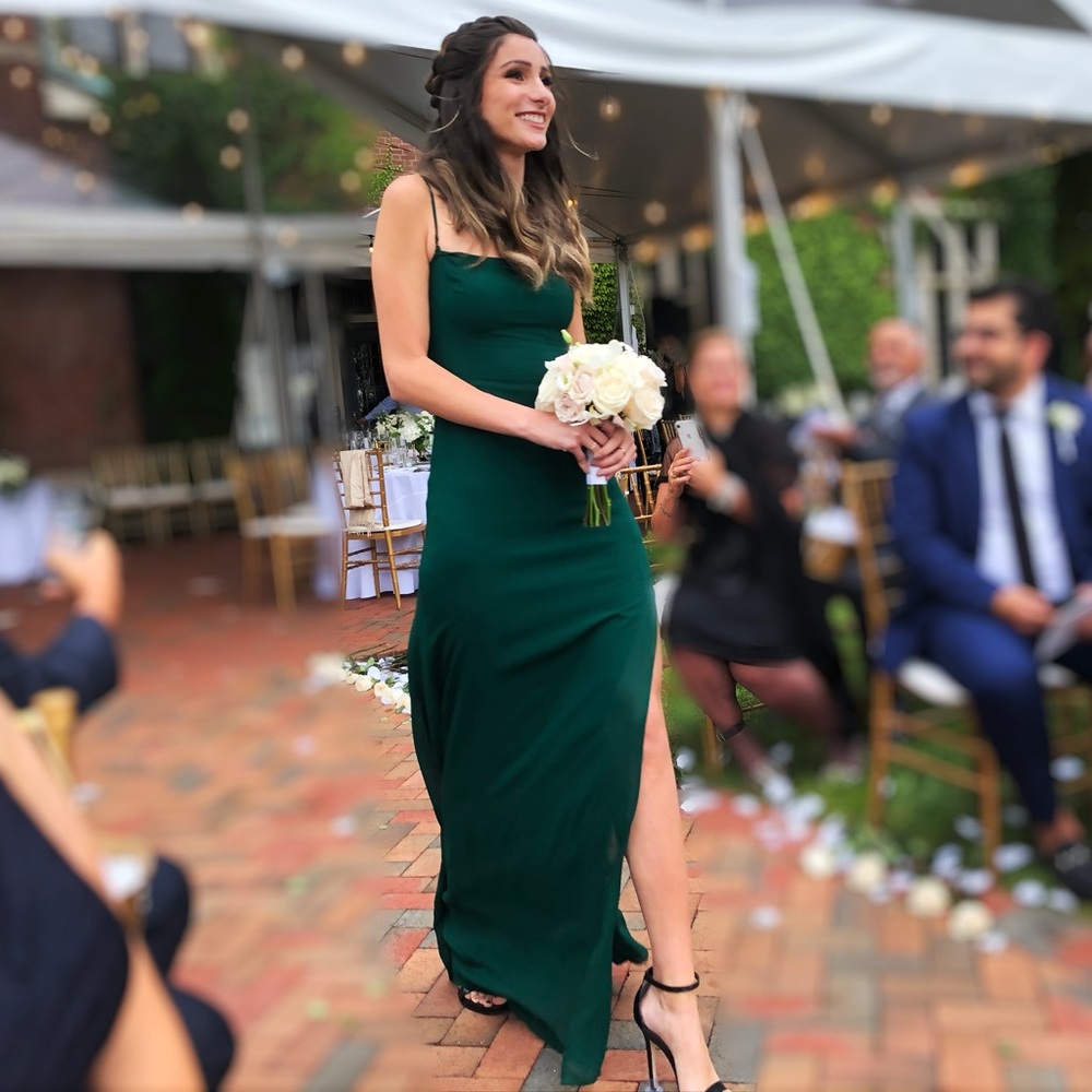 Reformation Ingrid Maxi Dress In Green Emerald 2